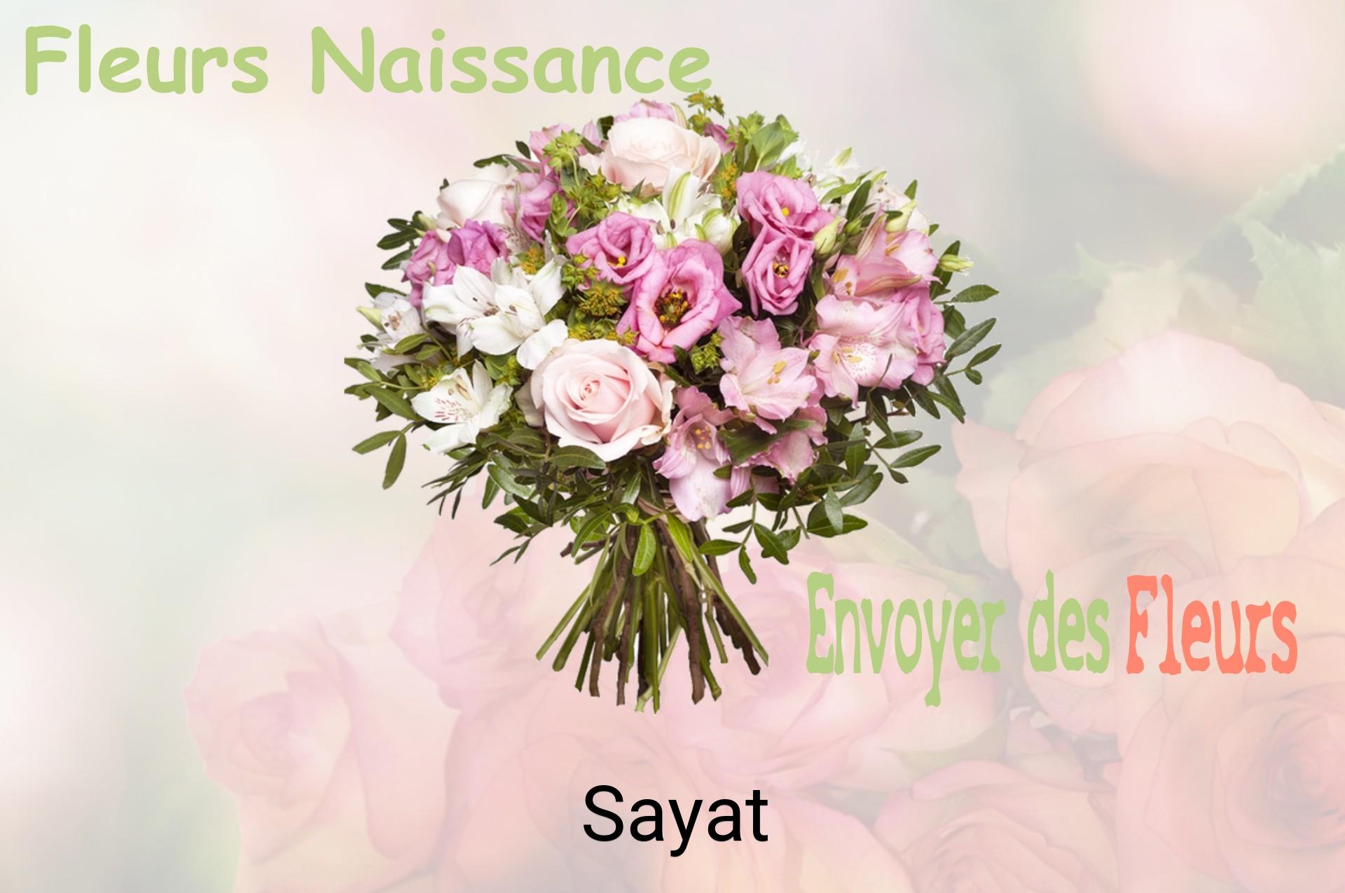 Bouquet de fleurs de naissance livré à Sayat